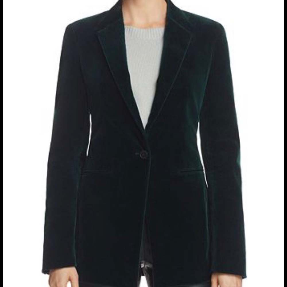 Green velvet theory blazer - like new, only worn a couple of times